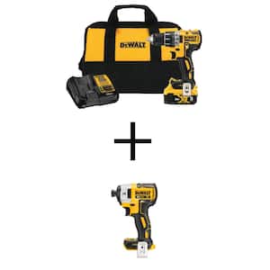 20V MAX XR Cordless Brushless 1/2 in. Drill/Driver Kit with 20V Brushless 3-Speed 1/4 in. Impact Driver (Tool Only)