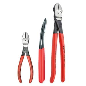 3-Piece Forged Steel Diagonal Pliers Set with 64 HRC Cutting Edge