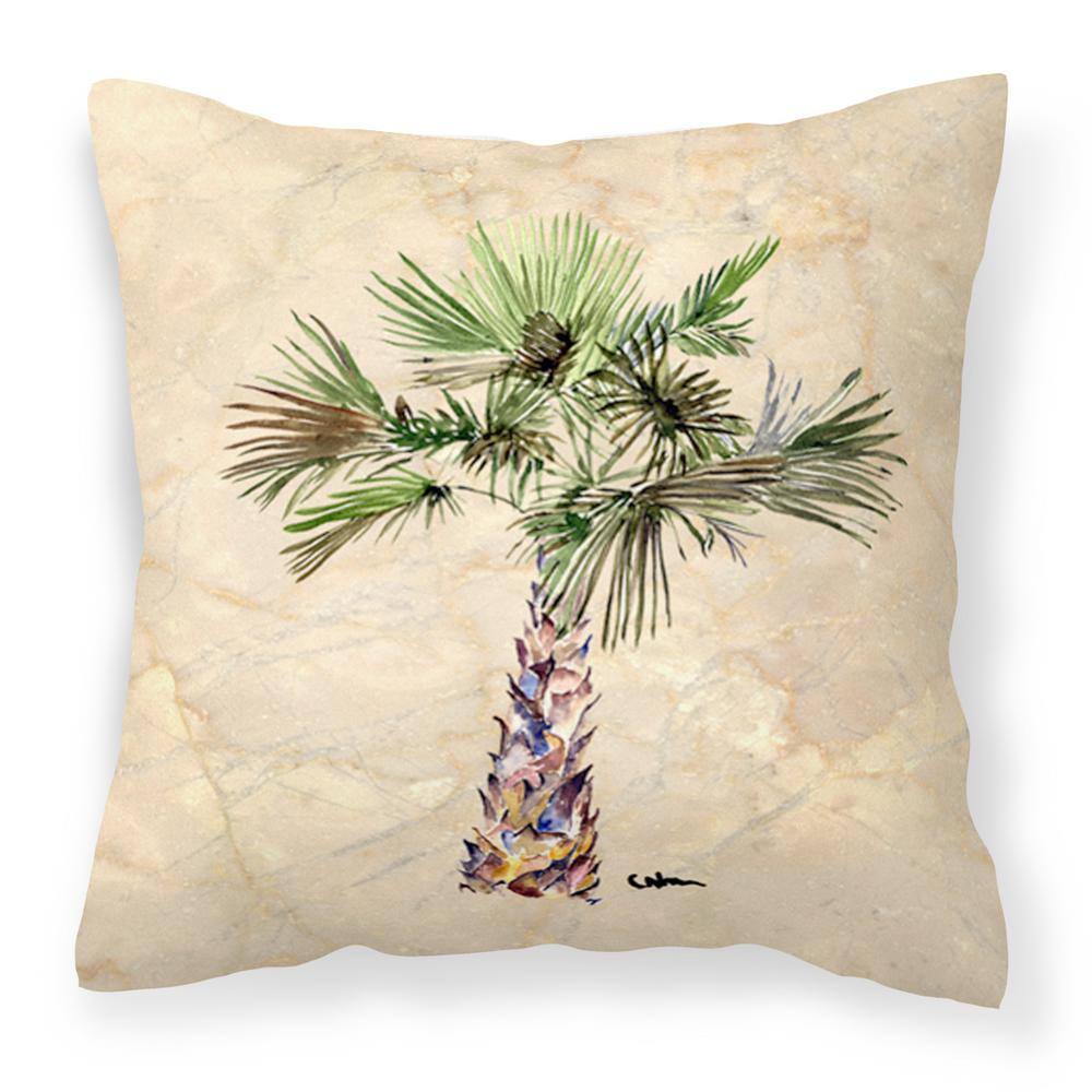 14 in. x 14 in. Multi-Color Lumbar Outdoor Throw Pillow Palm Tree price history on PriceWatchPro