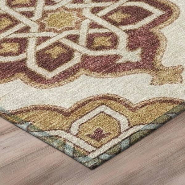 Chantille Machine Washable Indoor/Outdoor Abstract ACN3031 Cream 2 ft. x 7 ft. Runner Rug