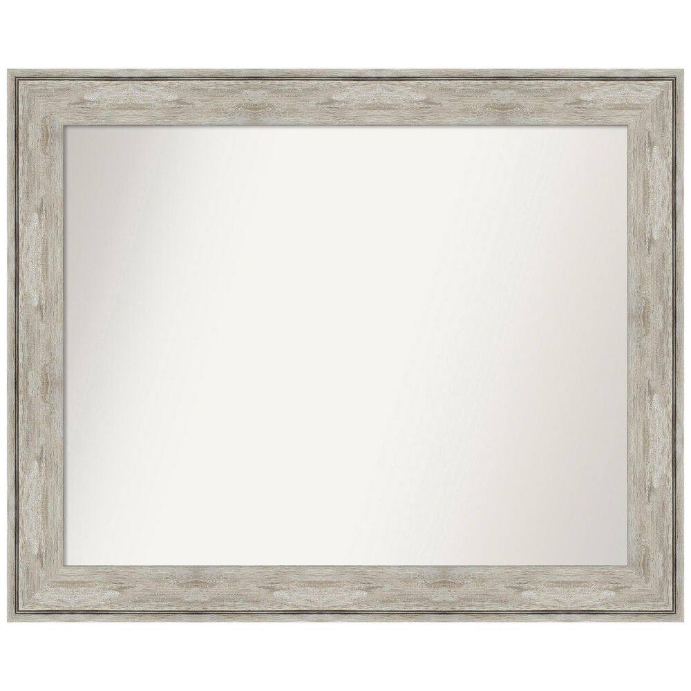 Crackled Metallic 33 in. W x 27 in. H Non-Beveled Bathroom Wall Mirror in Silver price history on PriceWatchPro