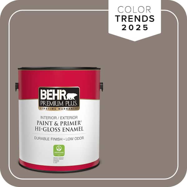 BEHR PREMIUM PLUS 1 gal. Home Decorators Collection #HDC-NT-27B Wild Truffle Hi-Gloss Enamel Interior/Exterior Paint & Primer