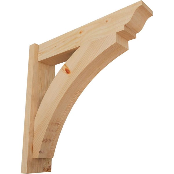 Ekena Millwork 6 in. x 24 in. x 24 in. Douglas Fir Thorton Traditional Smooth Outlooker