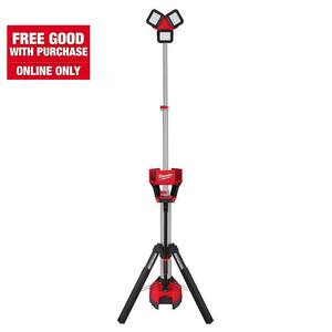 M18 18-Volt Lithium-Ion Cordless 6,000 Lumens Rocket Dual Power Tower Light with Charger (Tool-Only)