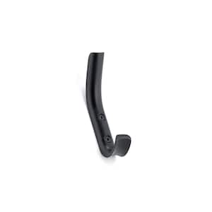 4-3/8 in. (111 mm) Black Contemporary Wall Mount Hook