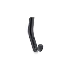 Richelieu 2375FBV 5-1/4 inch Double Metal Coat Hook Matte Black