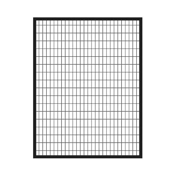Deco Grid 6 ft. H x 5 ft. W Black Steel Fence Gate