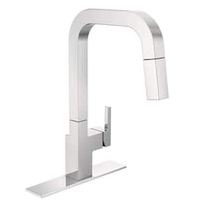 Junction Single-Handle Pull-Down Sprayer Kitchen Faucet in Chrome
