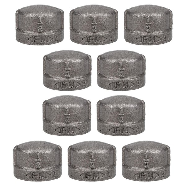 1/2 in. FIP Black Iron Cap (10-Pack)