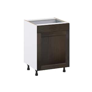 Lincoln 24 in. W x 34.5 in. H x 24 in. D Chestnut Solid Wood Assembled 3 Waste Bins Pullout and 1-Drawer Kitchen Cabinet