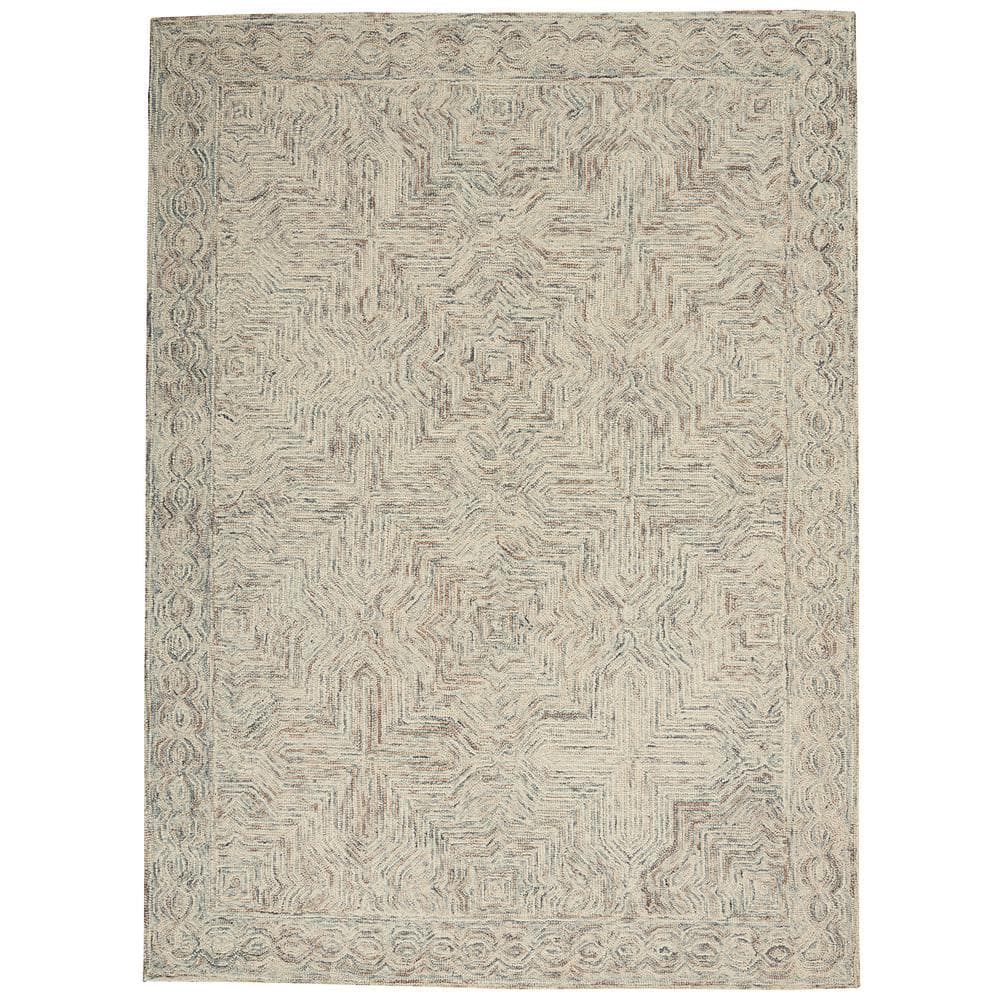 Interlock Blue/Ivory 4 ft. x 6 ft. Contemporary Area Rug price history on PriceWatchPro