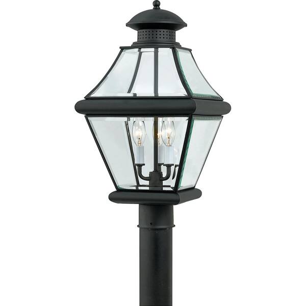 Quoizel Rutledge 1-Light Mystic Black Outdoor Post Lantern