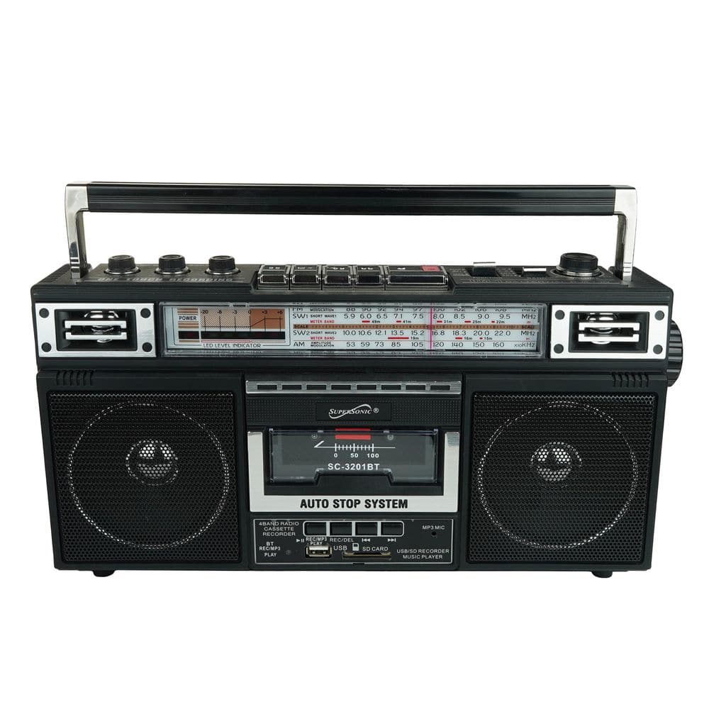 4 Band Radio Speaker & Cassette Player With Bluetooth in Black price history on PriceWatchPro