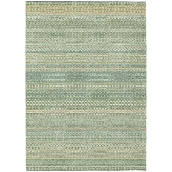 Chantille ACN527 Aloe 2 ft. 6 in. x 3 ft. 10 in. Machine Washable Indoor/Outdoor Geometric Area Rug