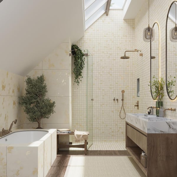Apollo Tile Aureate Light Blue 11-3/4-in x 11-3/4-in Natural Porcelain Uniform Squares Floor and Wall Tile (7.62-sq. ft/ Carton)