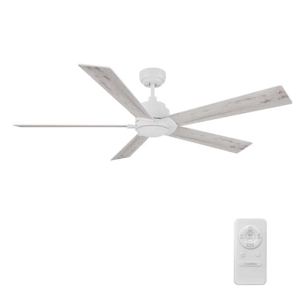 CARRO Welland 60 in. Indoor White 10-Speed DC Motor Ceiling Fan with Downrod and Remote Control