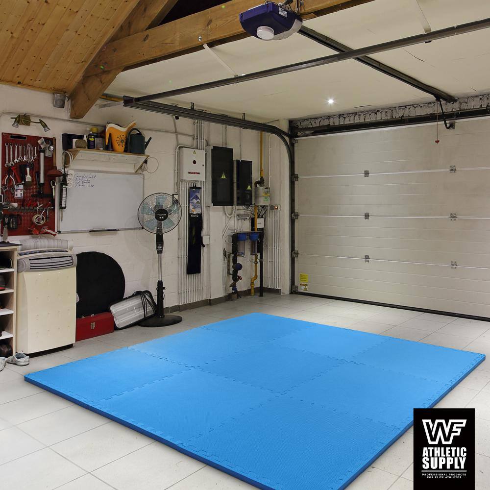 Blue 24x24 Extra Thick EVA Foam Interlocking Gym Floor Tiles