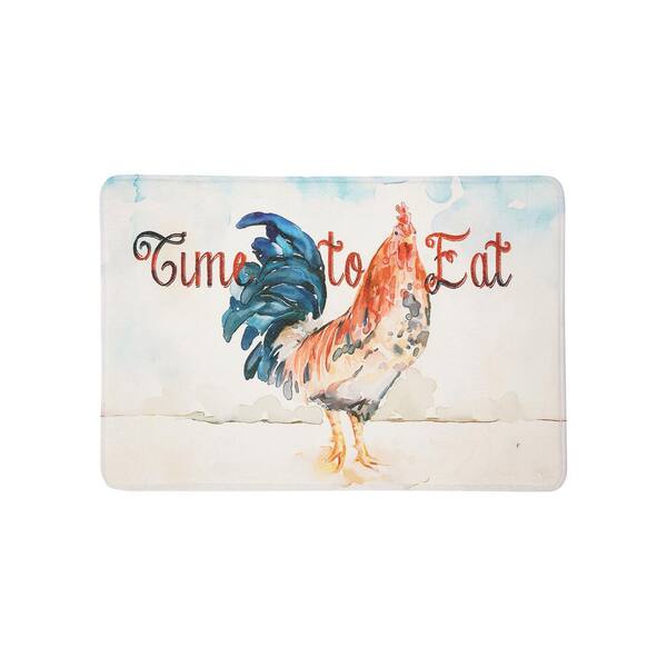 EverGrace Happy RoosterRectangle Kitchen Mat 22in X 35in EG2008KM3525   Multi Colored Evergrace Kitchen Mats Eg2008km3525 64 600 