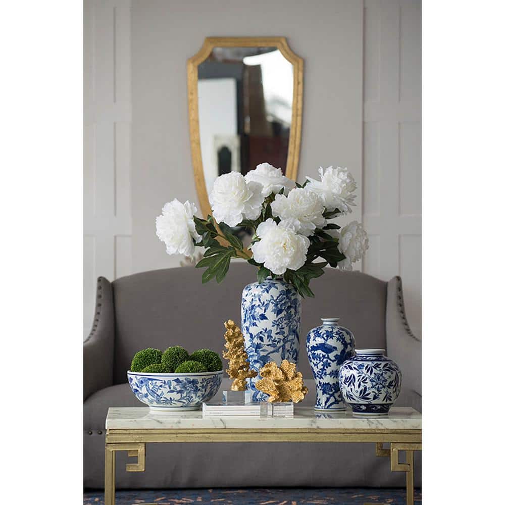 Classic Blue and White Porcelain Bouquet Vase - 9"