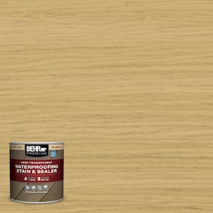 8 oz. #ST-139 Colonial Yellow Semi-Transparent Waterproofing Exterior Wood Stain and Sealer Sample