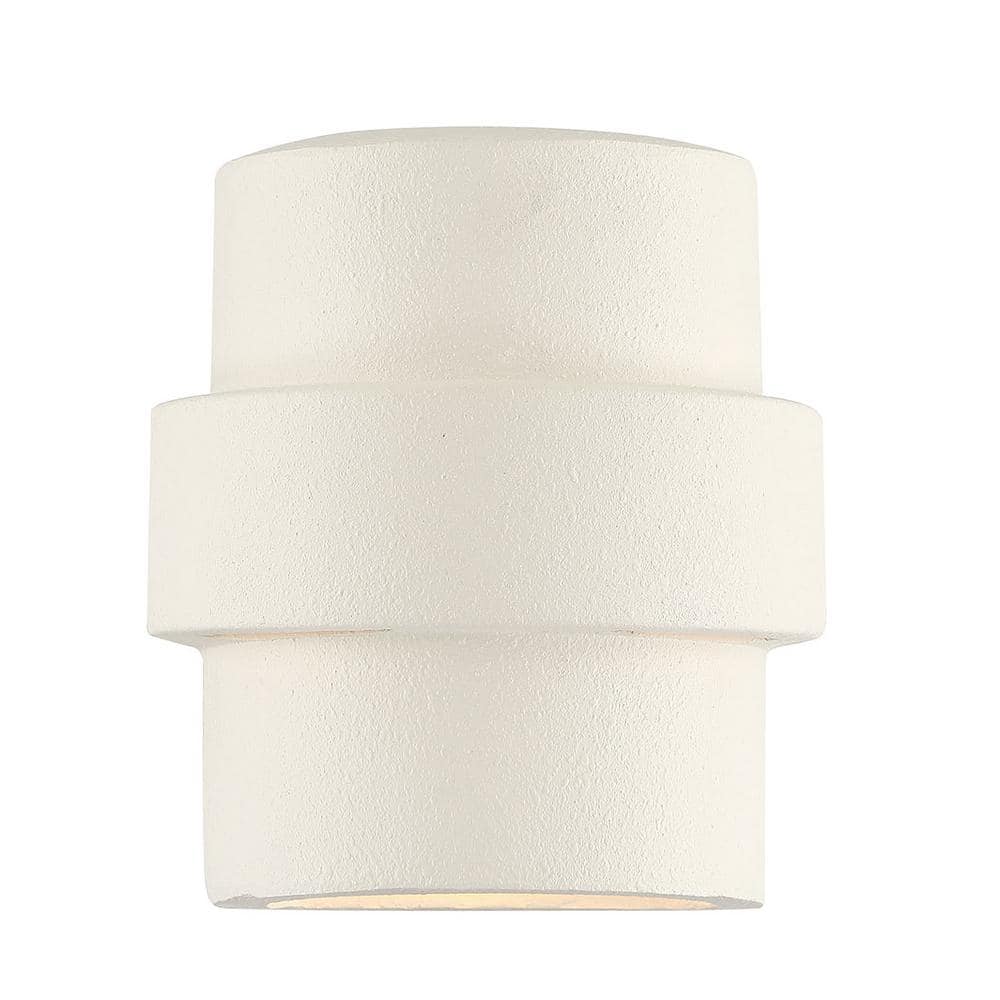 White Ceramic Dimmable Outdoor Pocket Wall Sconce
