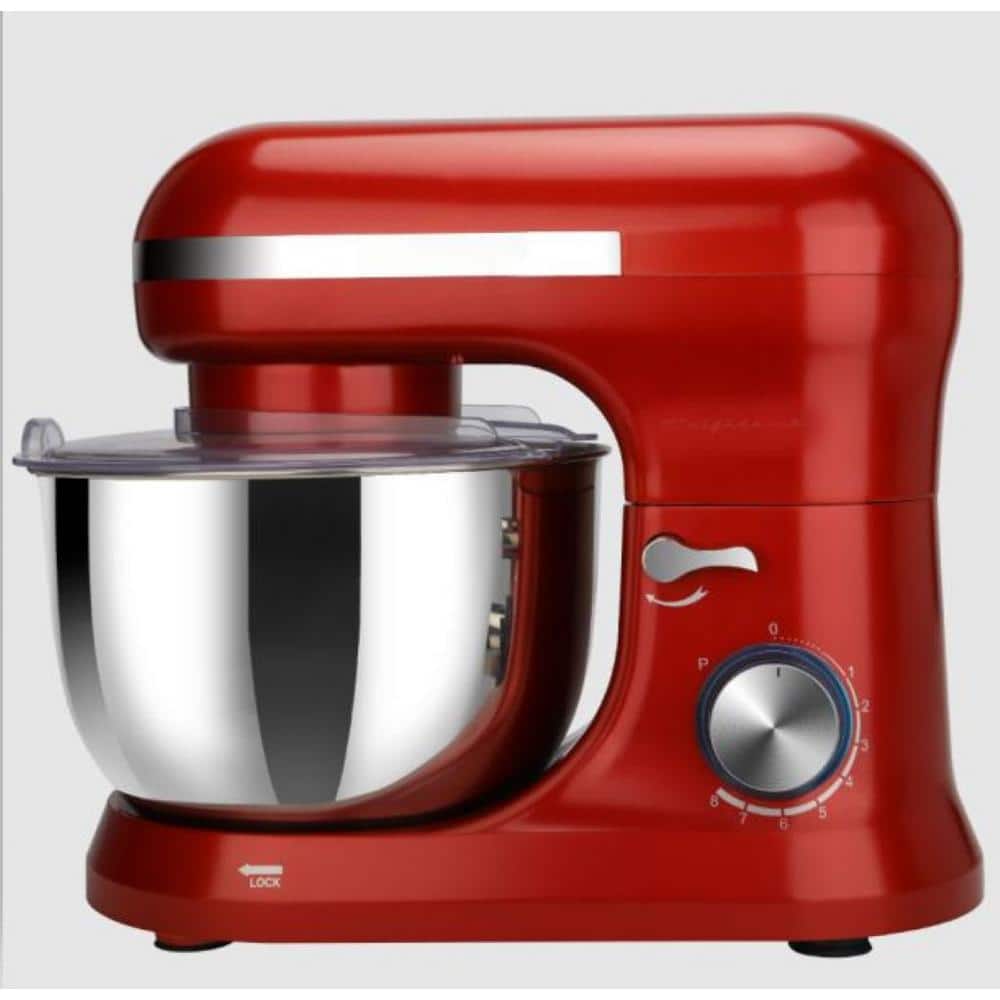 Retro 4.5-Liter 8-Speed Stand Mixer in Red