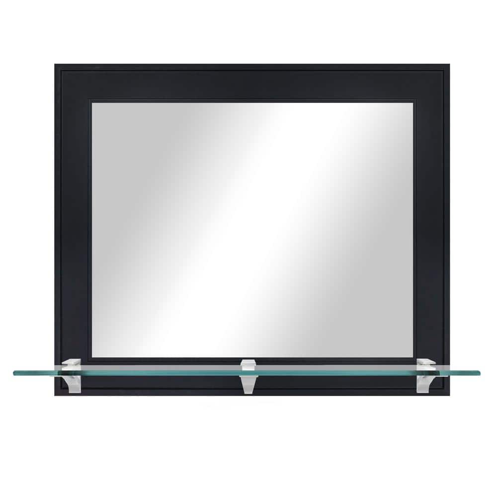 25.5 in. W x 21.5 in. H Rectangular Framed Gallery Black and White Horizont