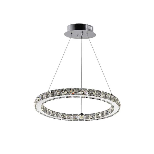 CWI Lighting Ring LED Chandelier With Chrome Finish