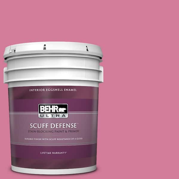 BEHR ULTRA 5 gal. #P130-5 Little Bow Pink Extra Durable Eggshell Enamel Interior Paint & Primer