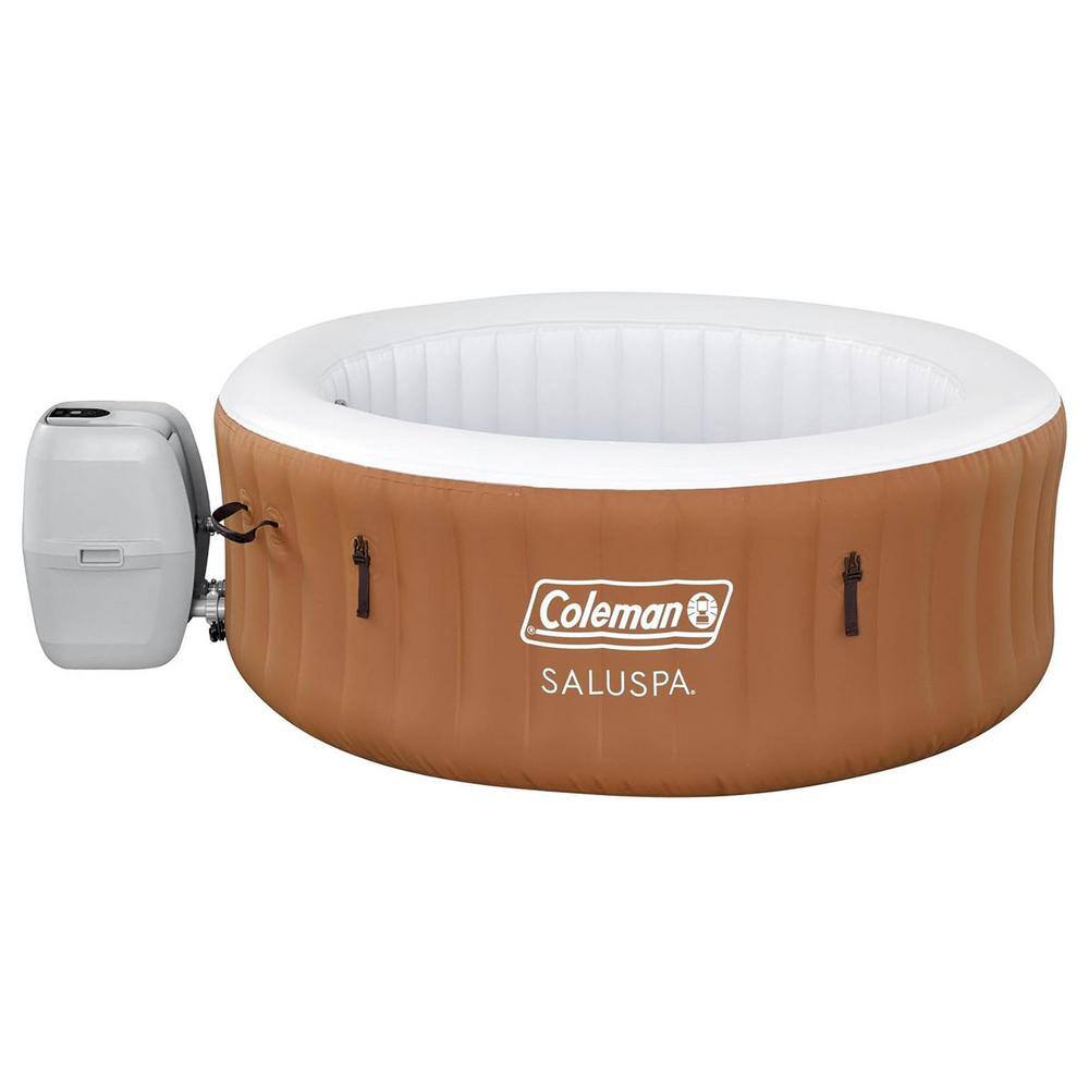Coleman SaluSpa 4-Person Round Inflatable Hot Tub with Accessories