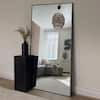 LuxHomez 28 in. W x 71 in. H Oversized Aluminum Alloy Rectangle Full Length Black Wall Mounted/Standing Mirror Floor Mirror LRM-70-BK