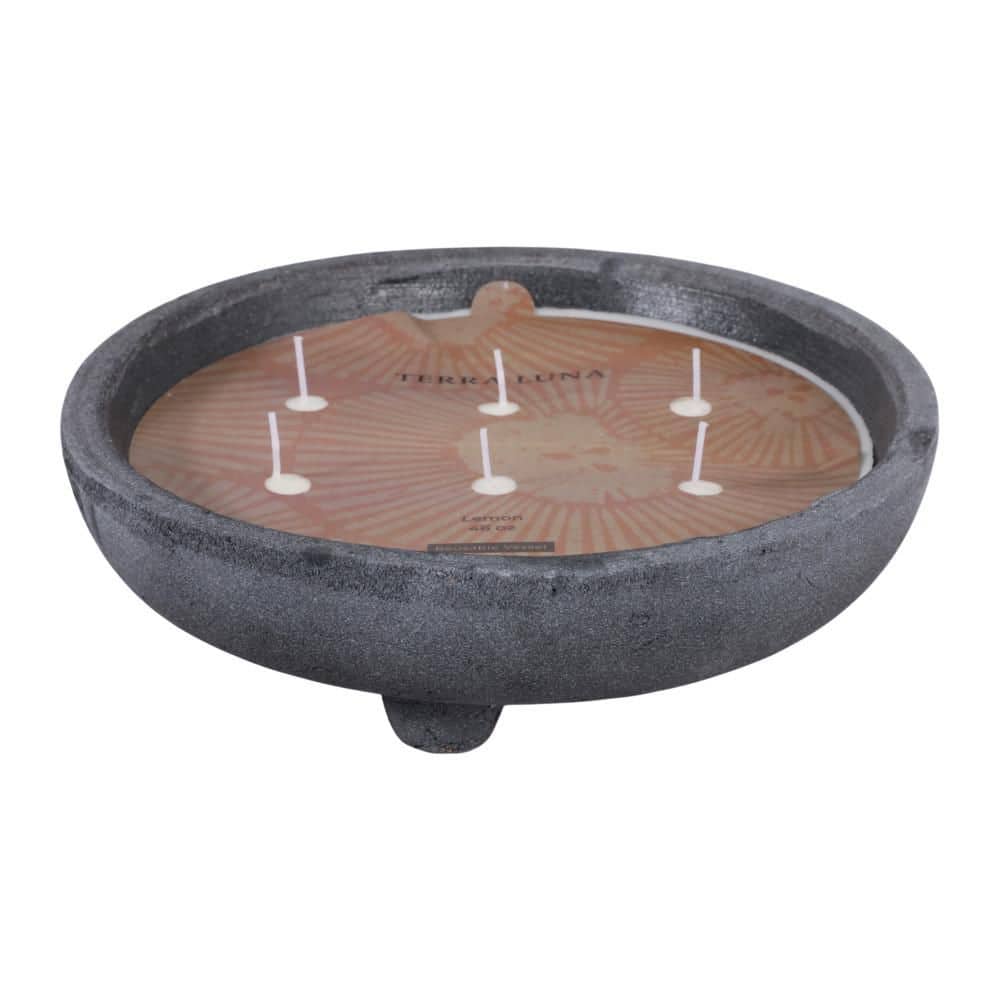 3.75 in. Black Ceramic Lemon Scented Distressed Footed Candle 46 Oz price history on PriceWatchPro