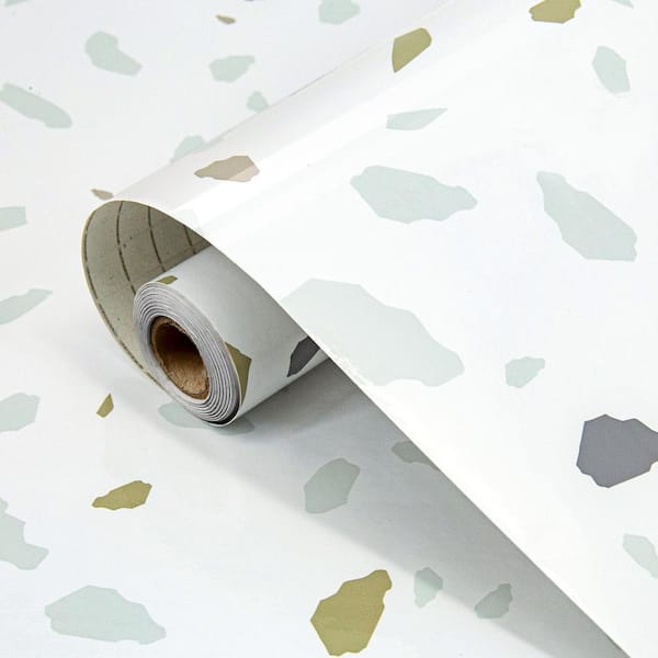 ilemong Marble Contact Paper Peel and Stick Self-Adhesive Contact Paper Removable Film 2-Roll (White, 15.7 in. x 393.7 in. )