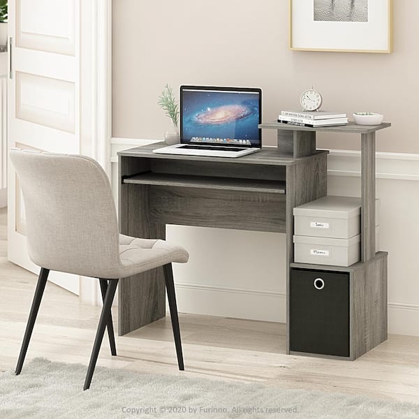 Furinno Econ Multipurpose Home Office Computer Writing Desk, Black/Brown