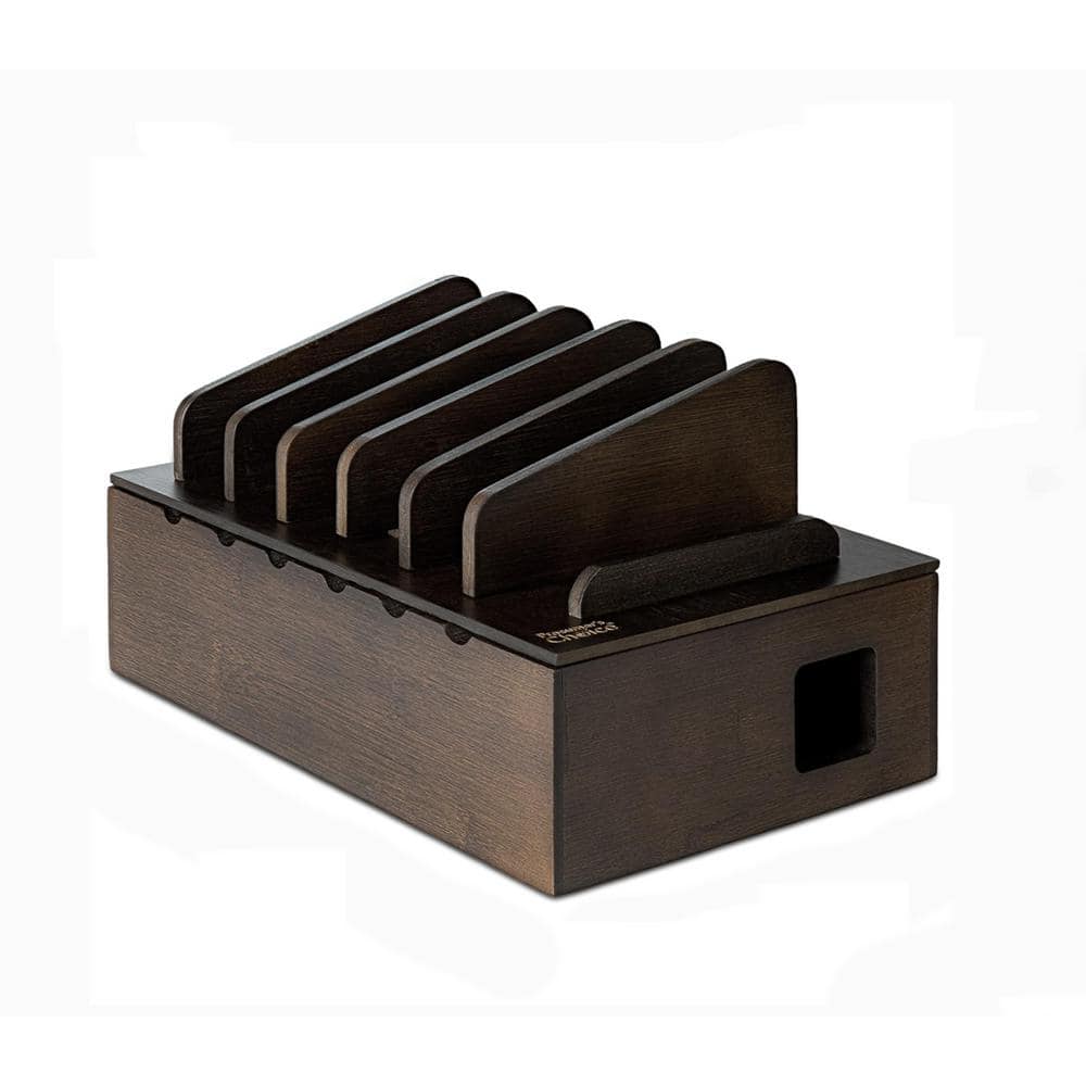 6-Device Charging Dock Wooden Desktop Organizer with Holder for Phones and Tablets price history on PriceWatchPro
