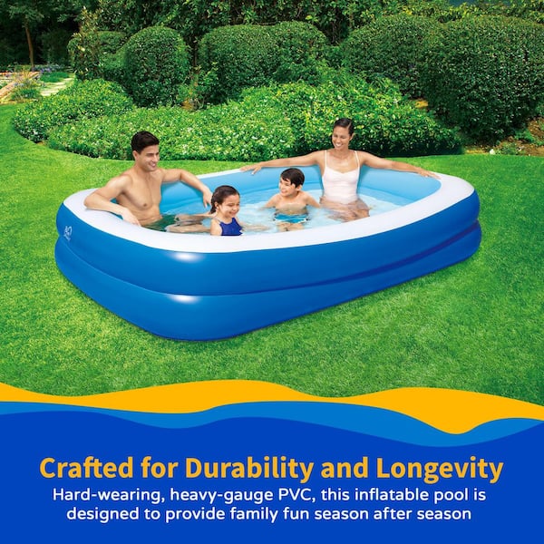 Blue Wave Speed Set Inflatable Pool — 9ft Round, 30in Deep, 938 Gallon Family Pool With Filter Pump, Cover & Ground Cloth