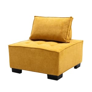 Yellow Morden Polyester Living Room Ottoman Lazy Chair