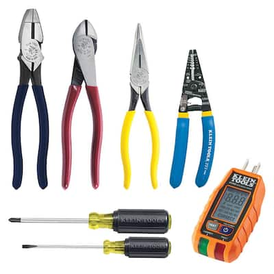 Wire Stripper, Side Cutting Pliers, and Long Nose Pliers Tool Set