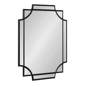 Minuette 24 in. x 18 in. Classic Rectangle Framed Black Wall Accent Mirror