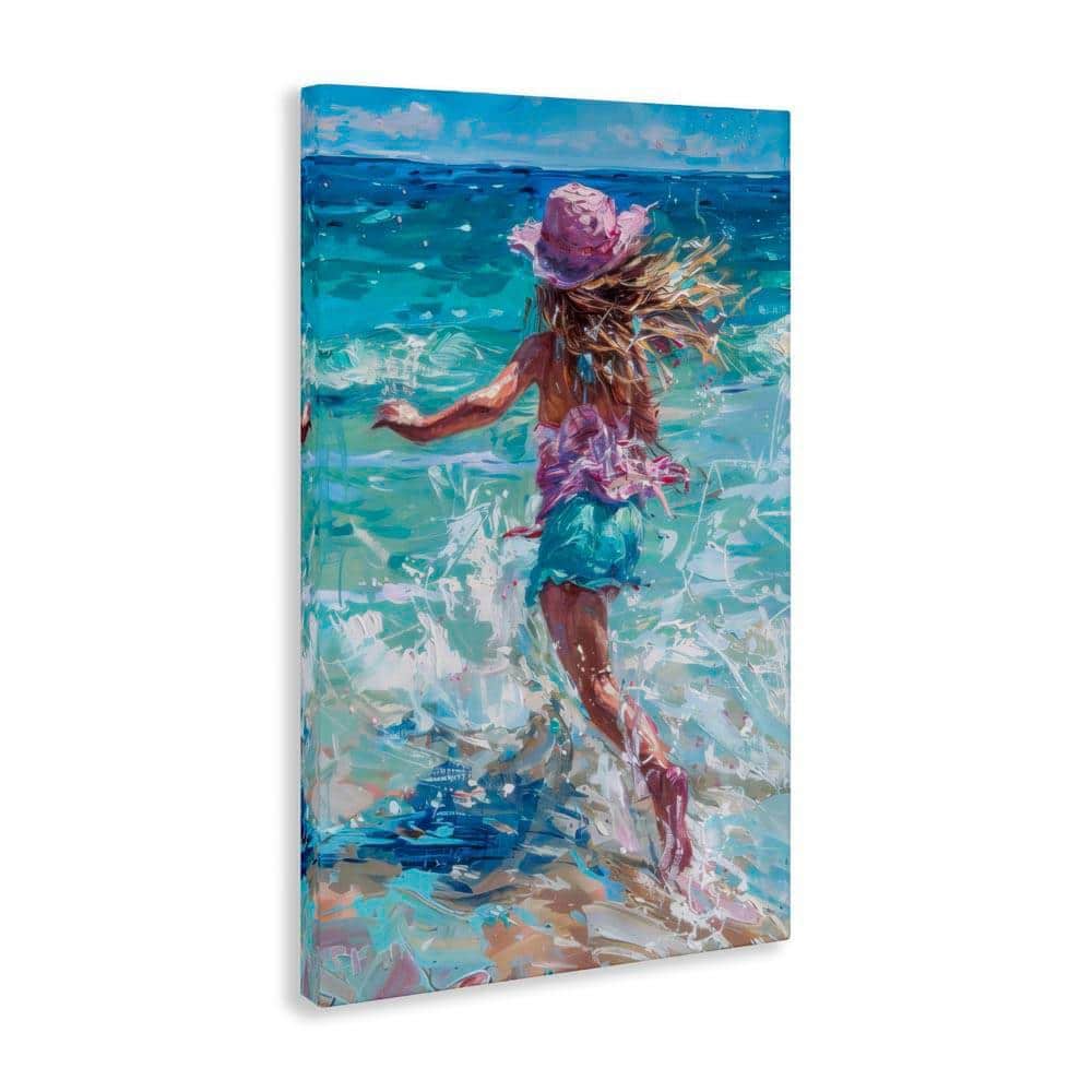 Stupell Industries Summer Beach Fun Girl by LSR Design Studio Unframed ...