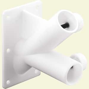 White Plastic, Two Position Flag Pole Holder