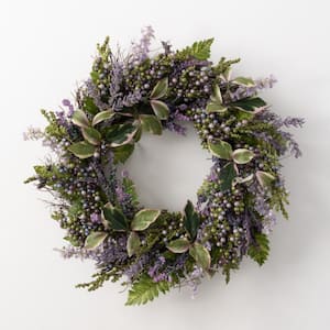 22" Artificial Lavender Wreath