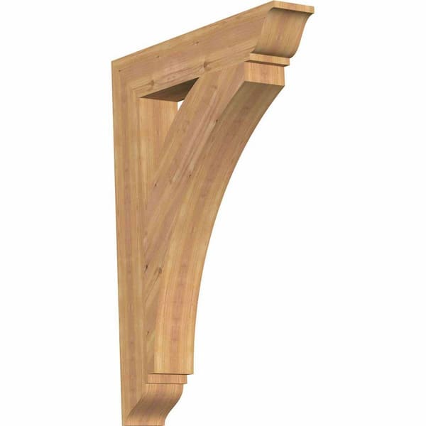 Ekena Millwork 5.5 in. x 44 in. x 32 in. Western Red Cedar Thorton Traditional Smooth Bracket