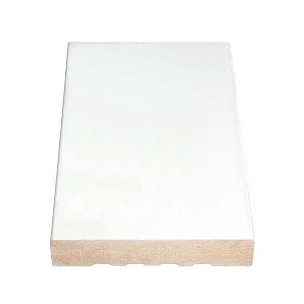 11/16 in. D x 4-9/16 in. W x 84 in. L MDF Primed Flat Jamb Moulding Pack (3-Pack)