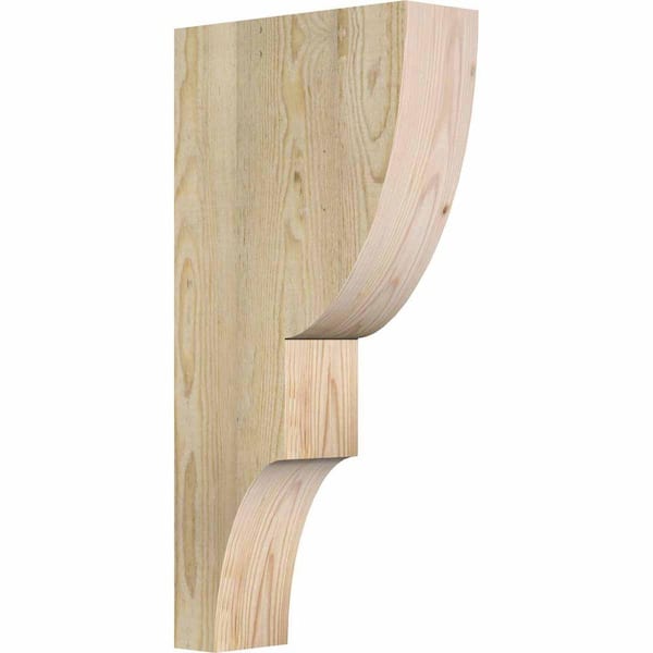 Ekena Millwork 4 in. x 12 in. x 24 in. Douglas Fir Ridgewood Rough Sawn Corbel