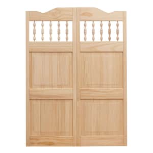 Pinecroft 32 in. x 42 in. Royal Orleans Spindle-Top Wood Saloon Door 843242  - The Home Depot