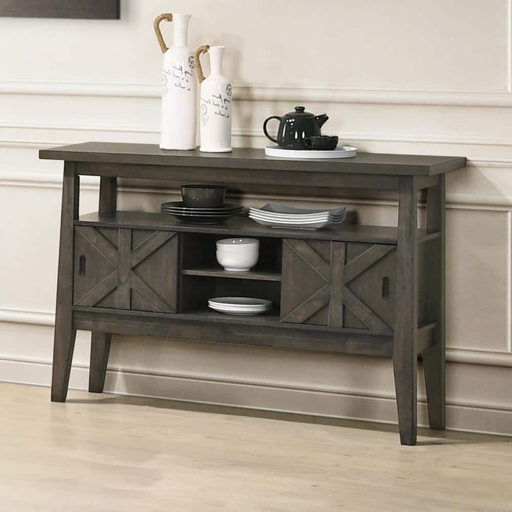 Gulliver Rustic Brown Solid Wood Transitional Server