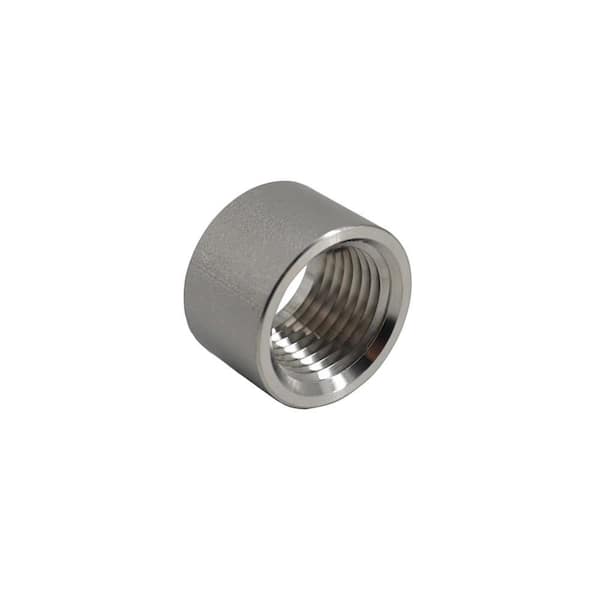 1/2 in. 316-Stainless Steel 150-Threaded Half Coupling Connector