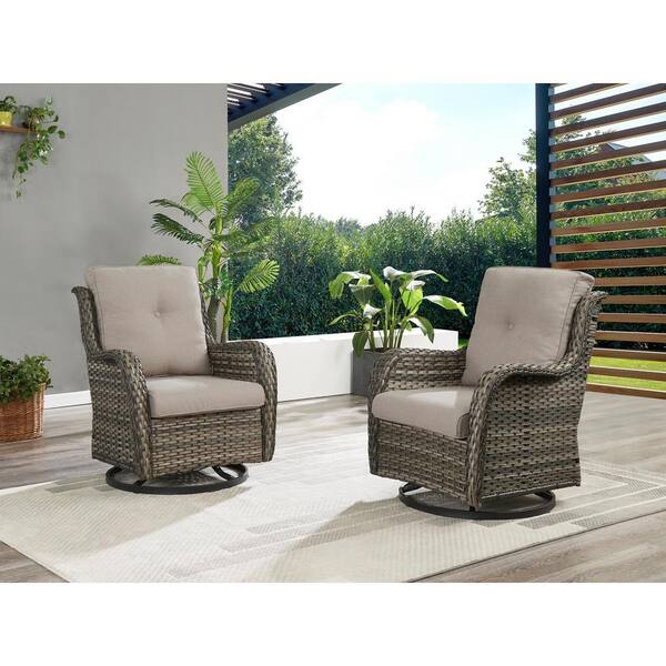 2-Pack Patio Rocking Chair 