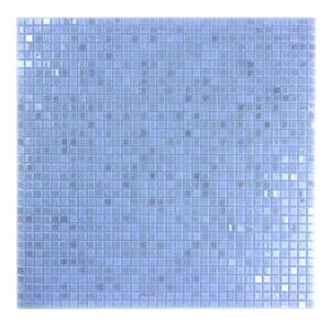 Galaxy Iridescent Blue 11.7 in. x 11.7 in. Square Glossy Glass Mosaic Wall Floor and Pool Tile (19.6 sq. ft./Case)